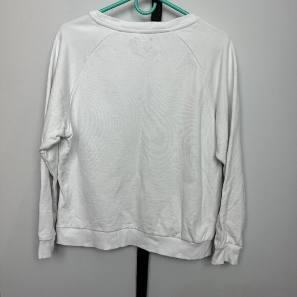 EUC - Zyia Active White Crew Neck Sweatshirt with logo - Size L - Picture 3 of 6